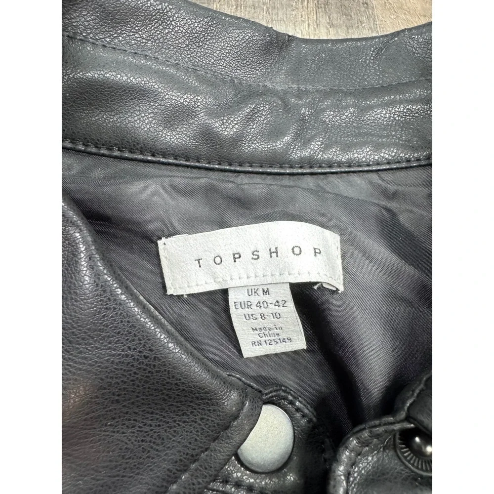 Topshop black faux